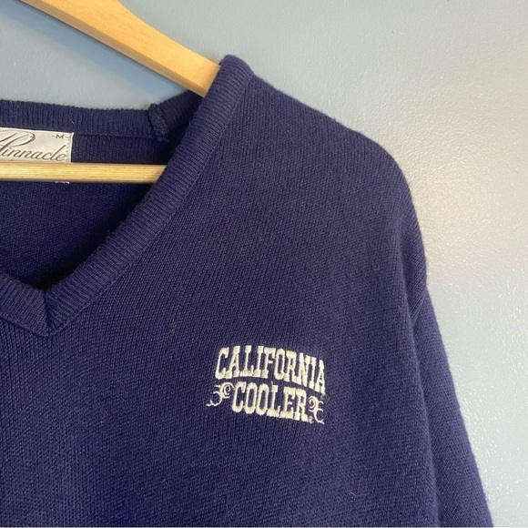 Vintage Pinnacle Navy Blue Embroidered “ California Cooler” Sweater - Picture 6 of 9
